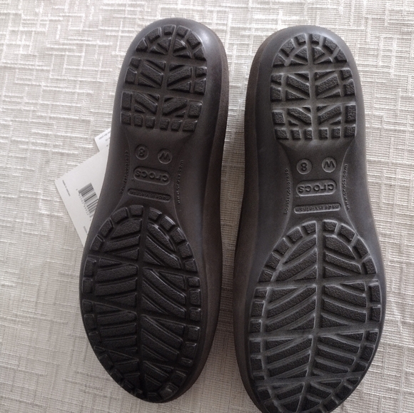 Crocs Womens Mammoth Ballet Flat Shoes Brown Faux Fur Lined Round Toe Slipons 8 - Picture 7 of 7